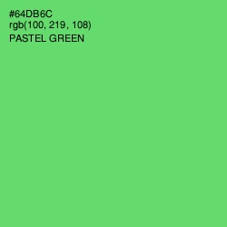 #64DB6C - Pastel Green Color Image